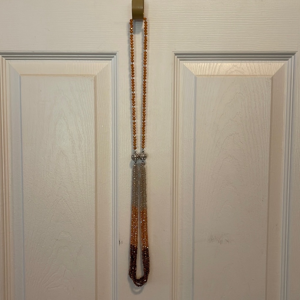 Brown/Bronze Crystal Combination Necklace - Picture 2 of 6